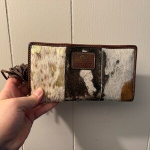 Ariat Multicolor Cowhide Wallet with Tassel